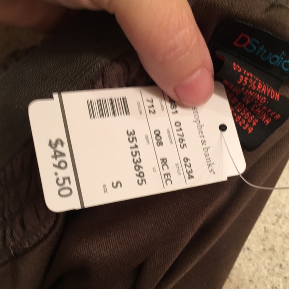 NWT Christopher & banks long brown skirt raffle S - Picture 6 of 6